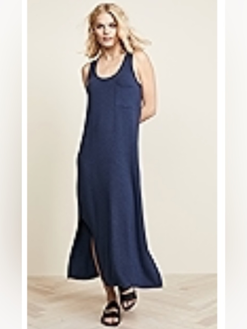 ATM Anthony Thomas Melillo Knit Racerback Dress- Size M Color:Heather Denim NWOT